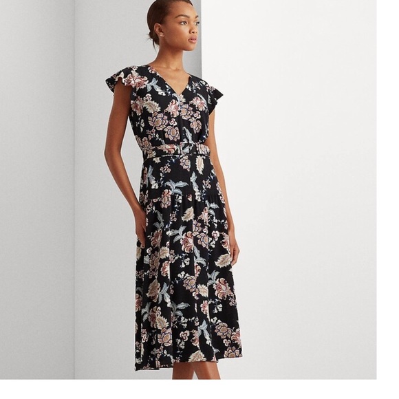 Polo Ralph Lauren Dresses & Skirts - 13  Lauren Ralph Lauren Ralph Lauren Floral Crepe Midi Dress